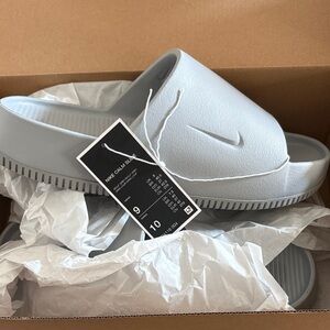 Nike Light Gray Slide Sandals